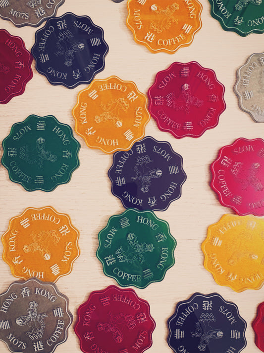 HONG KONG βπ½ Dollar Coin Coaster_LEMON YELLOW