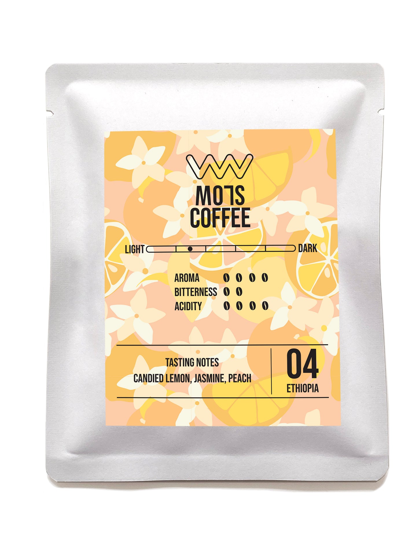 MO7S No.04 – Ethiopian Drip Bag Coffee with Jasmine, Candied Lemon & Peach Sweetness