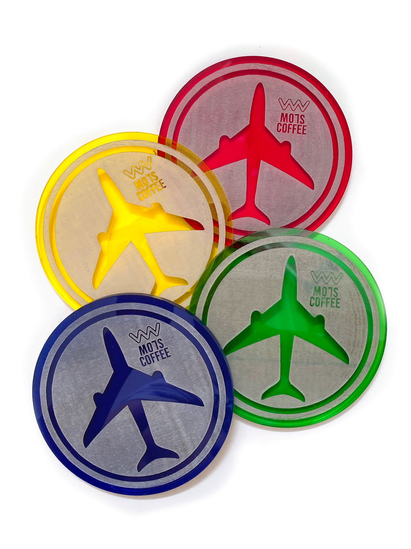 Aeroplane Chess Coaster – Blue