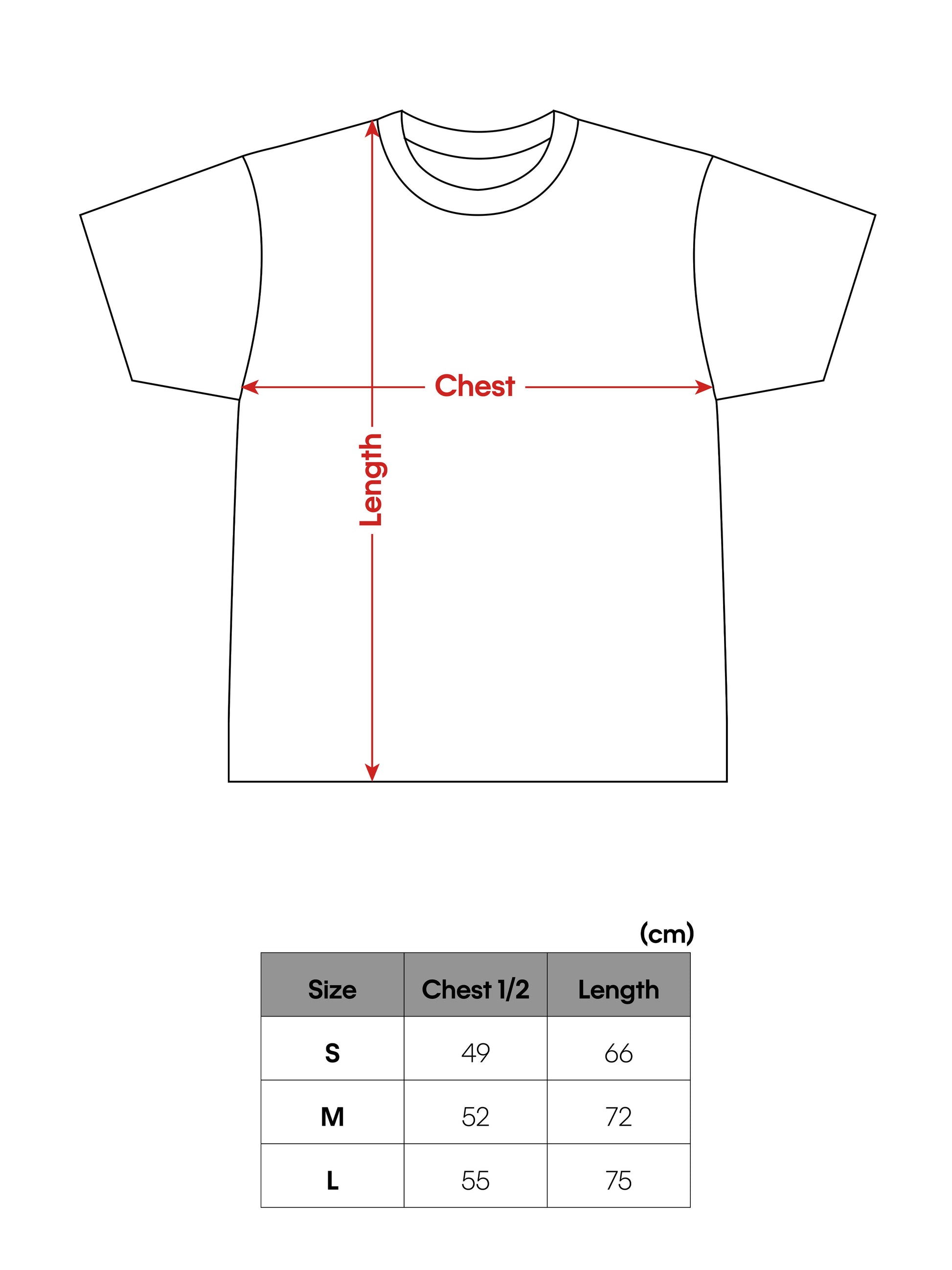 HONG KONG TEE SIZE