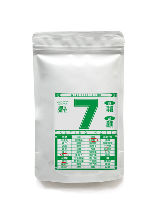 A steaming cup of MO7S Blend [NUTTY PLUM CANDY], offering a clean and sweet taste with hints of mixed nuts. A delicate plum candy flavor weaves through, balanced by subtle floral notes and a gentle acidity—crafted for a perfectly smooth everyday coffee experience.