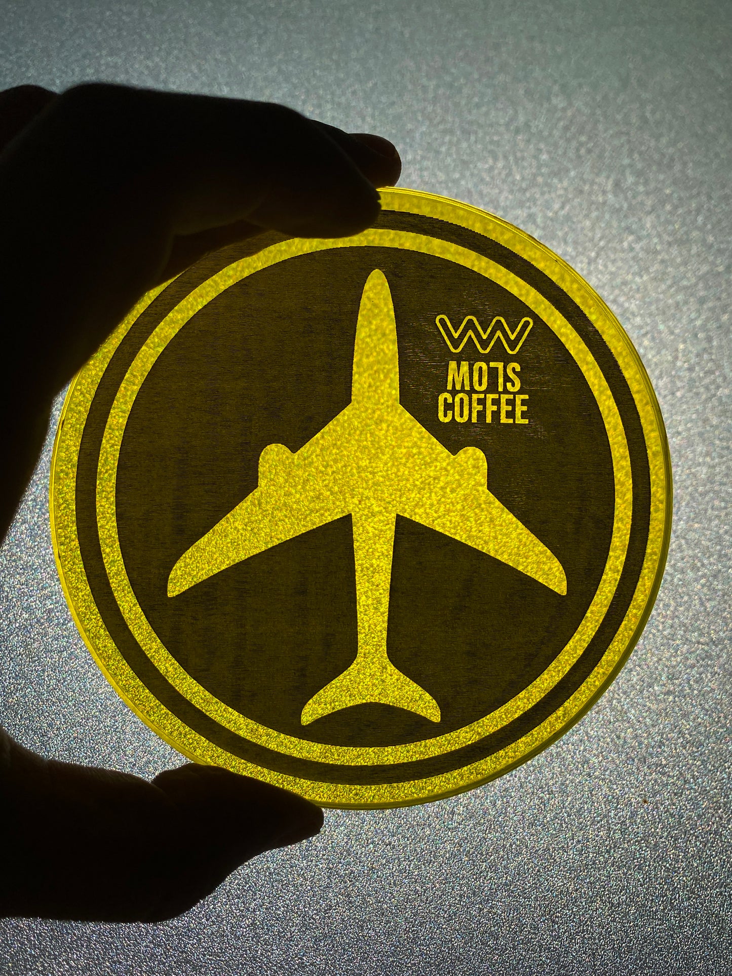 Aeroplane Chess Coaster – Yellow