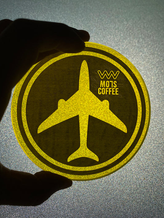 Aeroplane Chess Coaster – Yellow